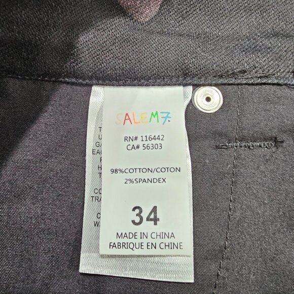 Men's Salem7 Glow In the Dark Star Black Jeans Actual Size 37 Waist 31" Inseam - Picture 5 of 8